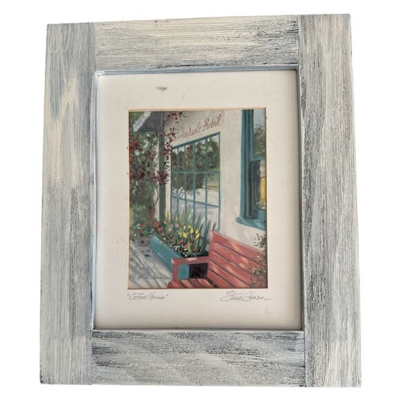 Steve Simon Newport Beach Coffee House Signed Print - Picture 1 of 10